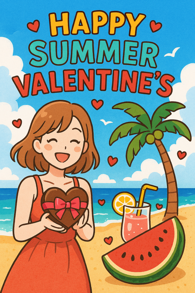 ハッピーサマーバレンタインのイメージイラスト