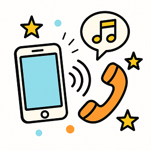 スマホの着信音のイラスト