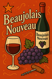 ボジョレーヌーボーのイメージイラスト