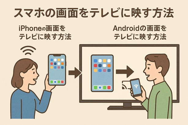 スマホの画面をテレビに映す方法