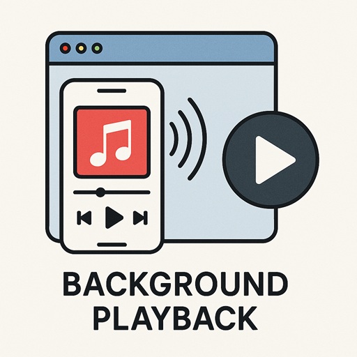バックグラウンド再生のイメージイラスト