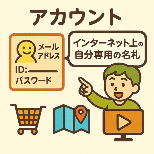 アカウントの仕組みを表すイラスト