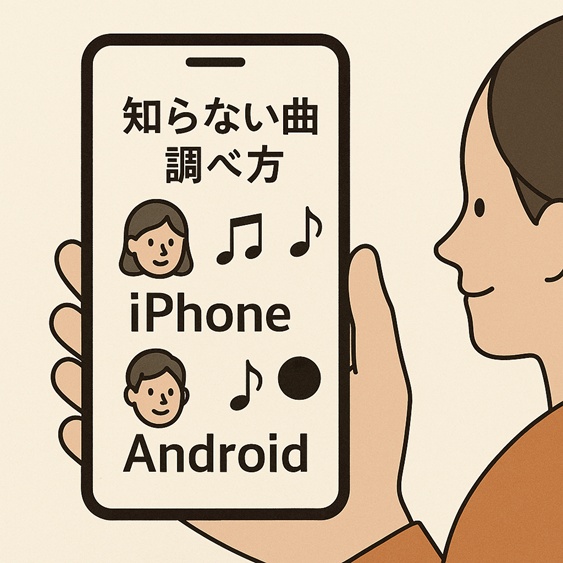 知らない曲の調べ方のイメージイラスト